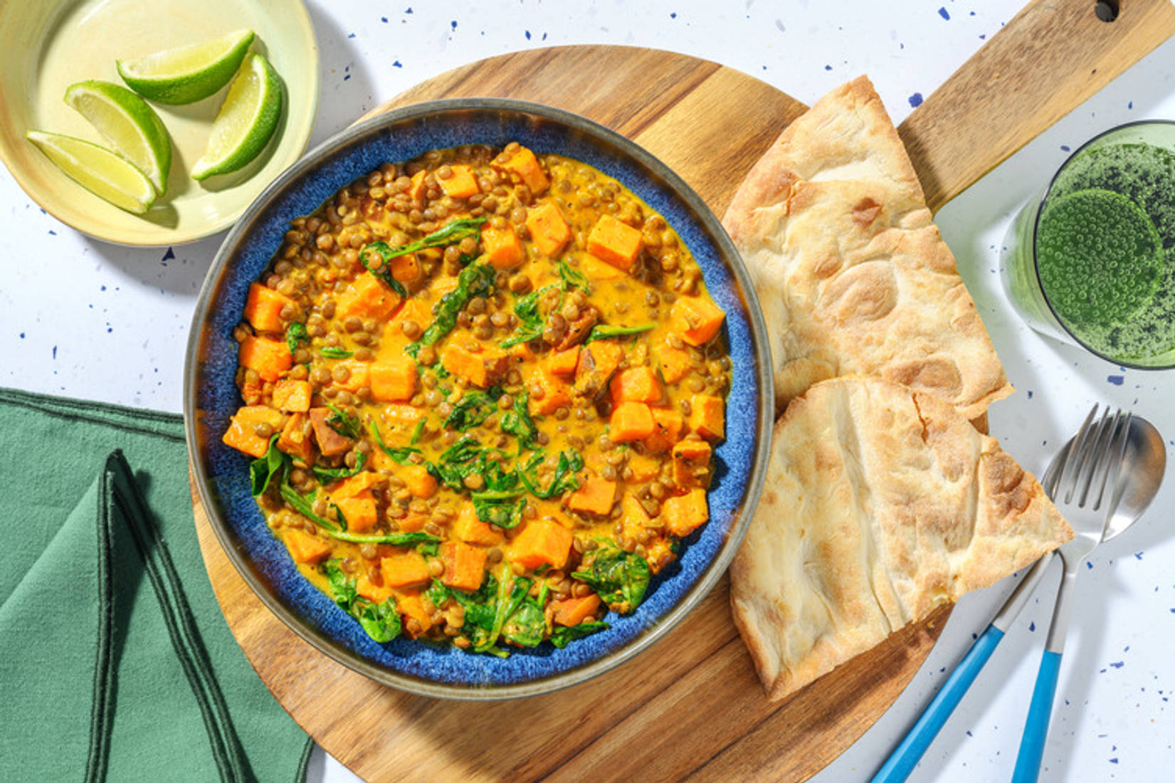One Pot Korma Spiced Chicken and Sweet Potato Dal