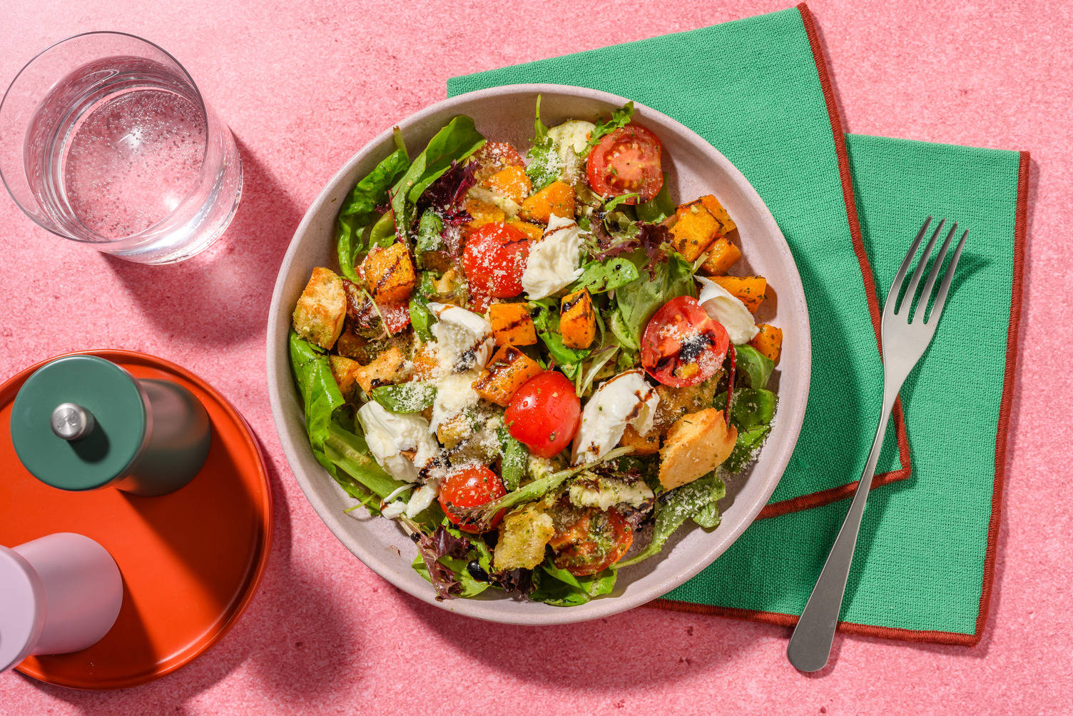 Mozzarella and Roasted Butternut Squash Salad