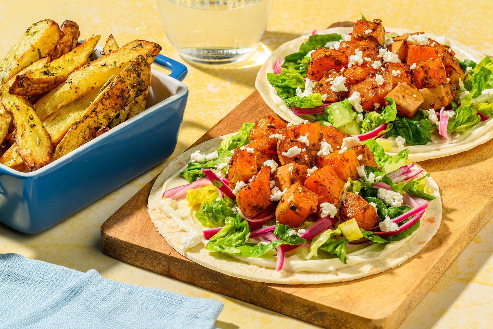 Harissa Butternut Squash Tacos