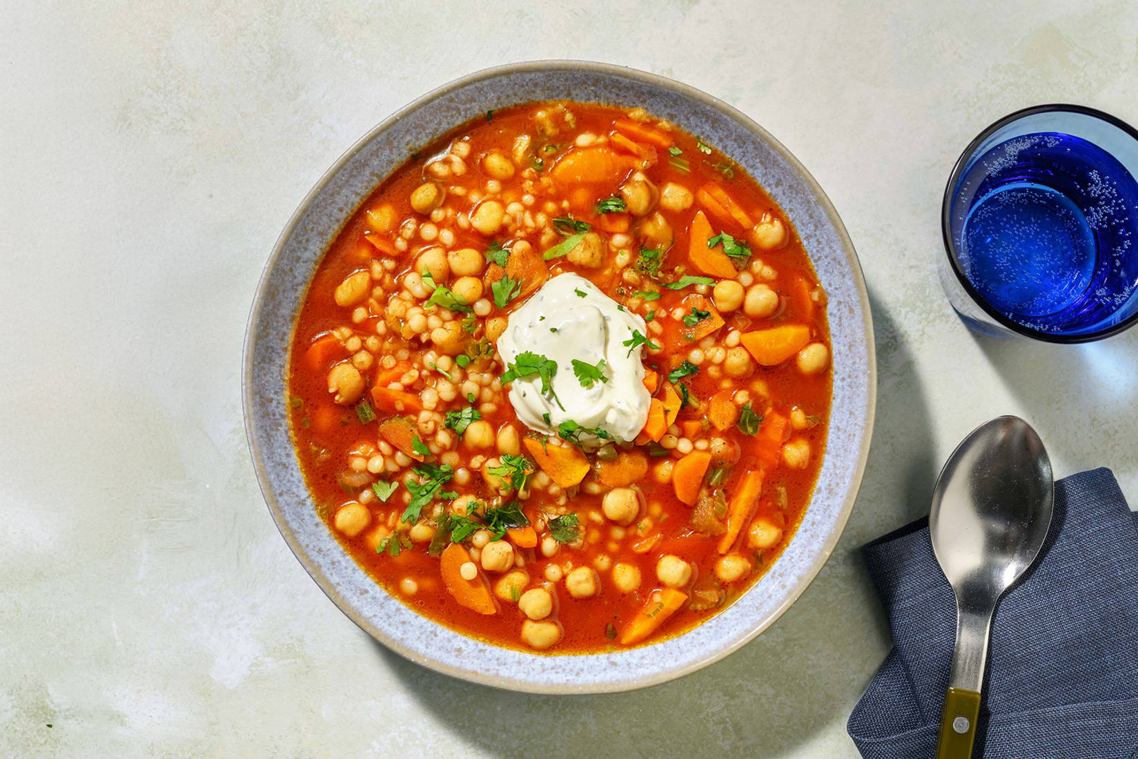 Berkoukes : couscous perlé & pois chiches