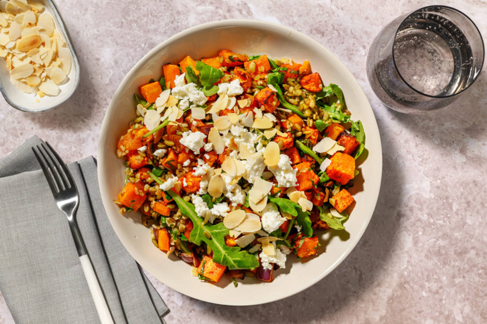 Bowl Oriental : freekeh & chèvre