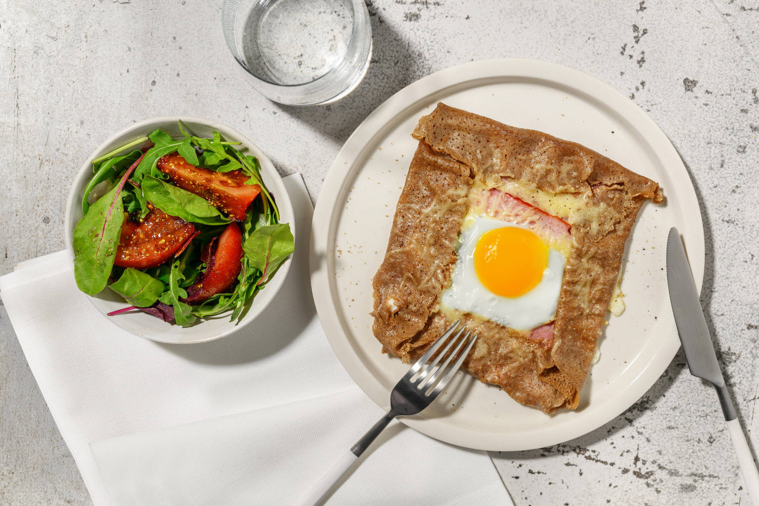 Galette complète au jambon & gouda