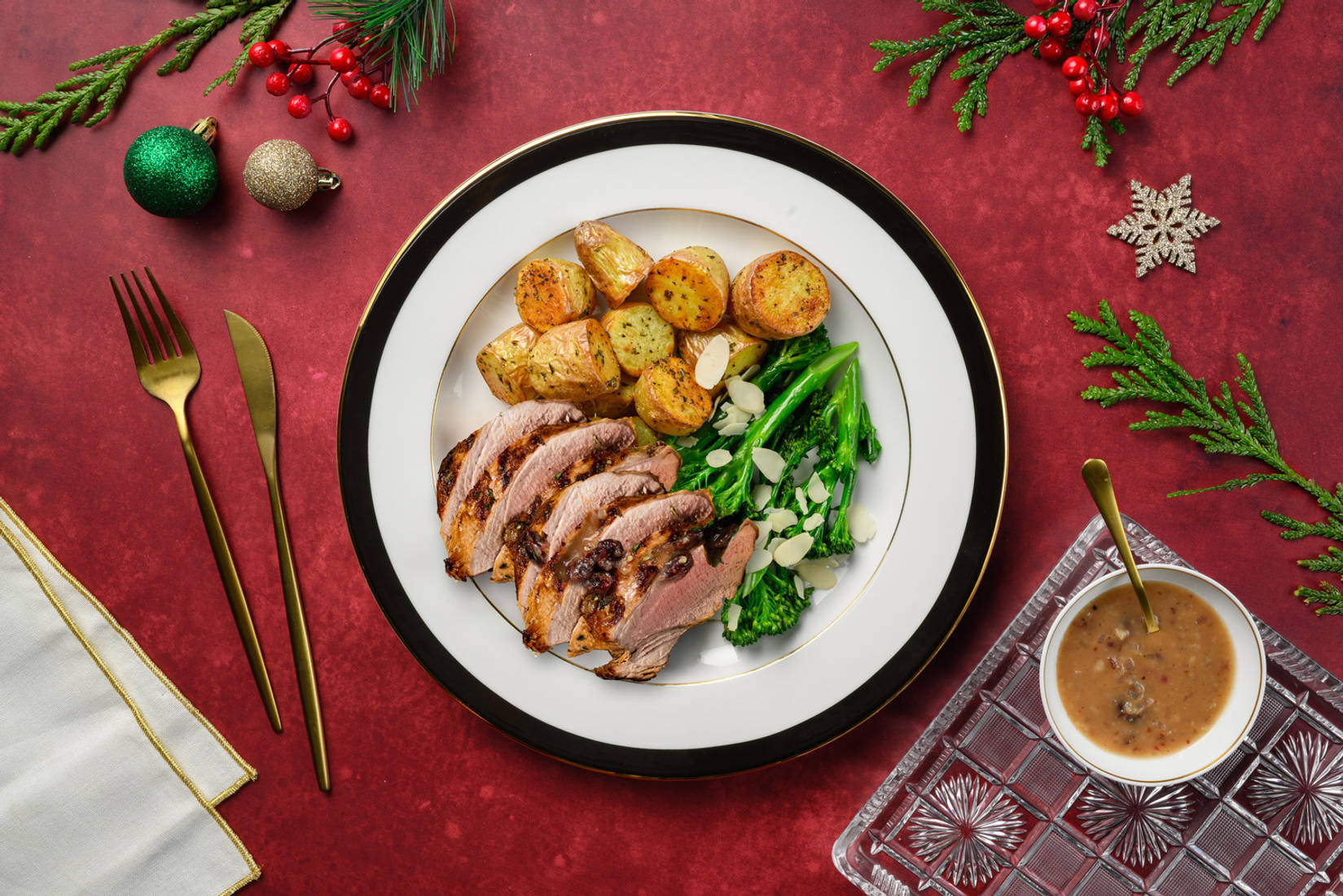 Filet mignon & grenailles rôties au romarin