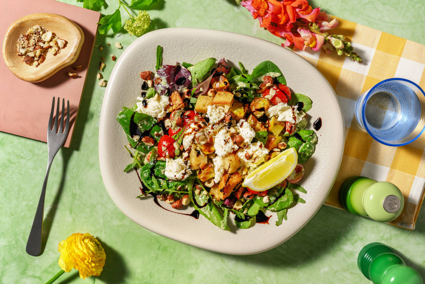 Pesto Dressed Caprese Style Chicken Salad