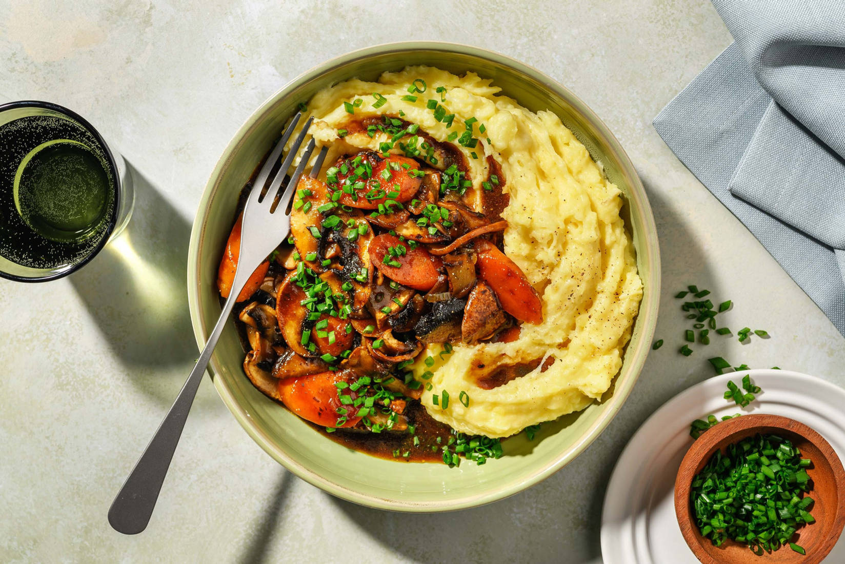 Hearty Double Mushroom Bourguignon 