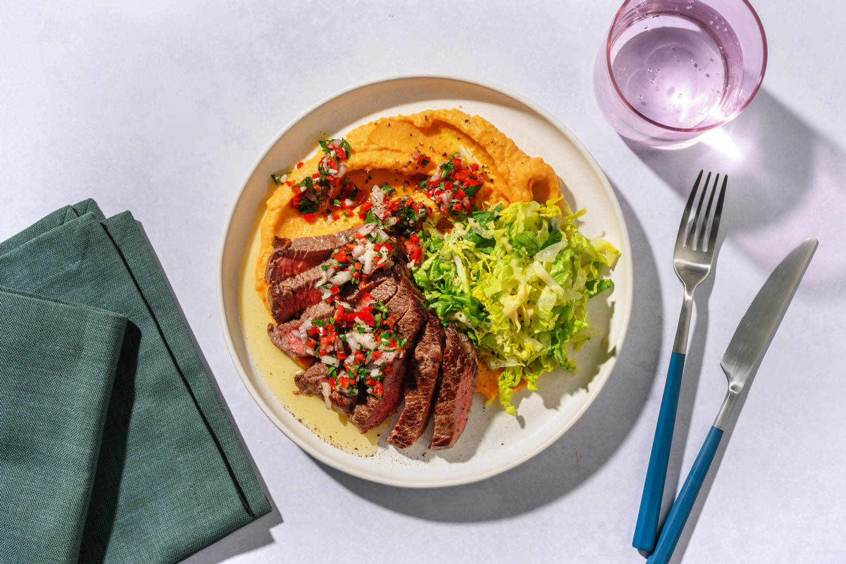 Bœuf Charolais & sauce chimichurri