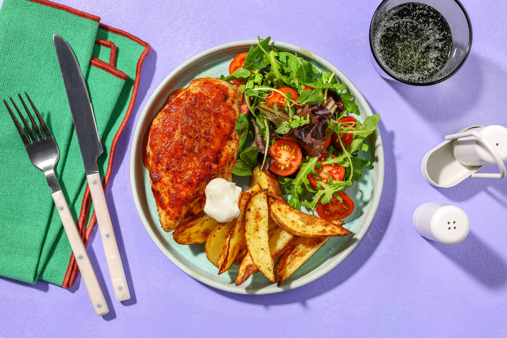 Spiced Chicken and Hot Honey Sauce