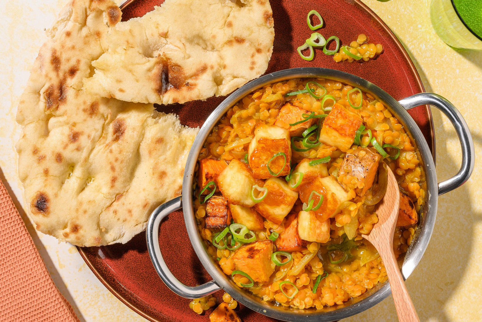 Mango Chutney Halloumi & Sweet Potato Dal