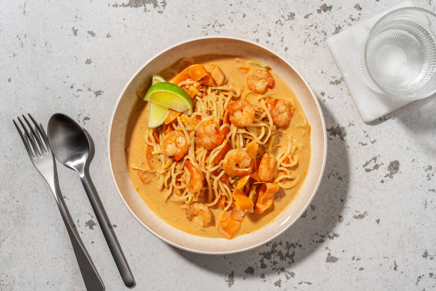 Laksa malaisienne : soupe crevettes & coco
