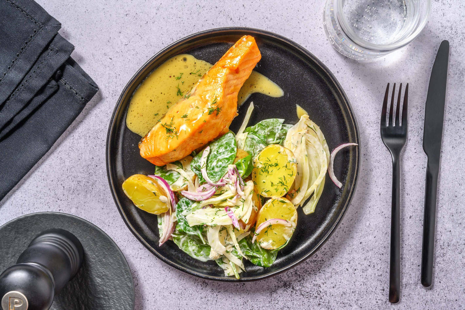 Lax i honungs- och senapssås