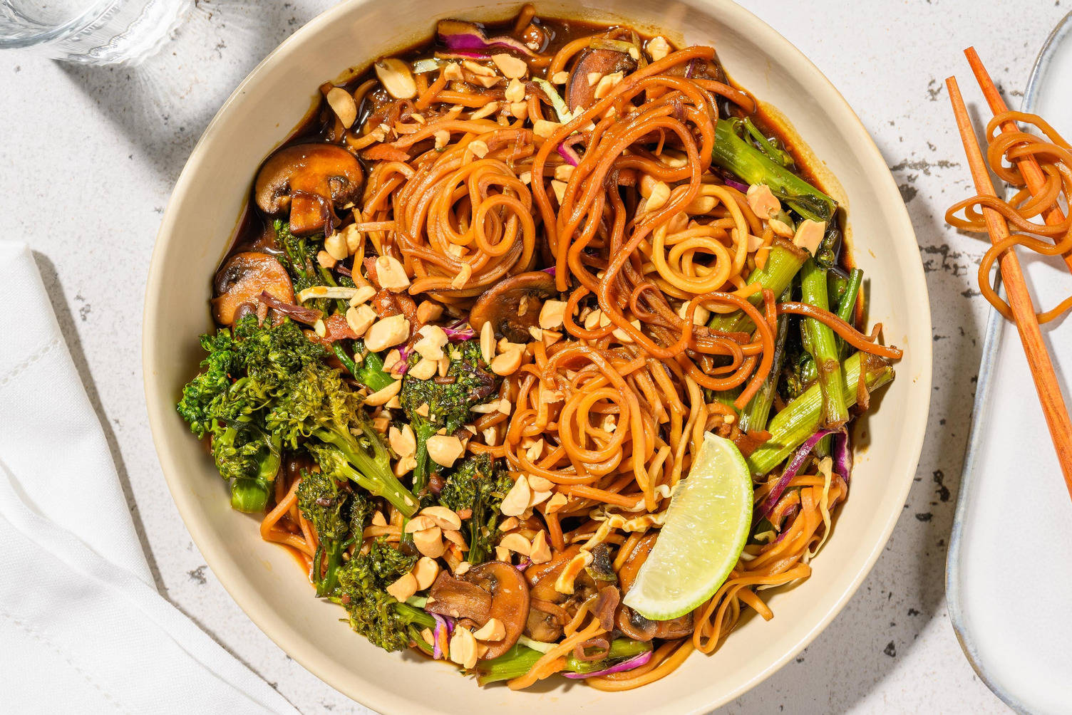 Yellow Thai Style Veggie Noodles