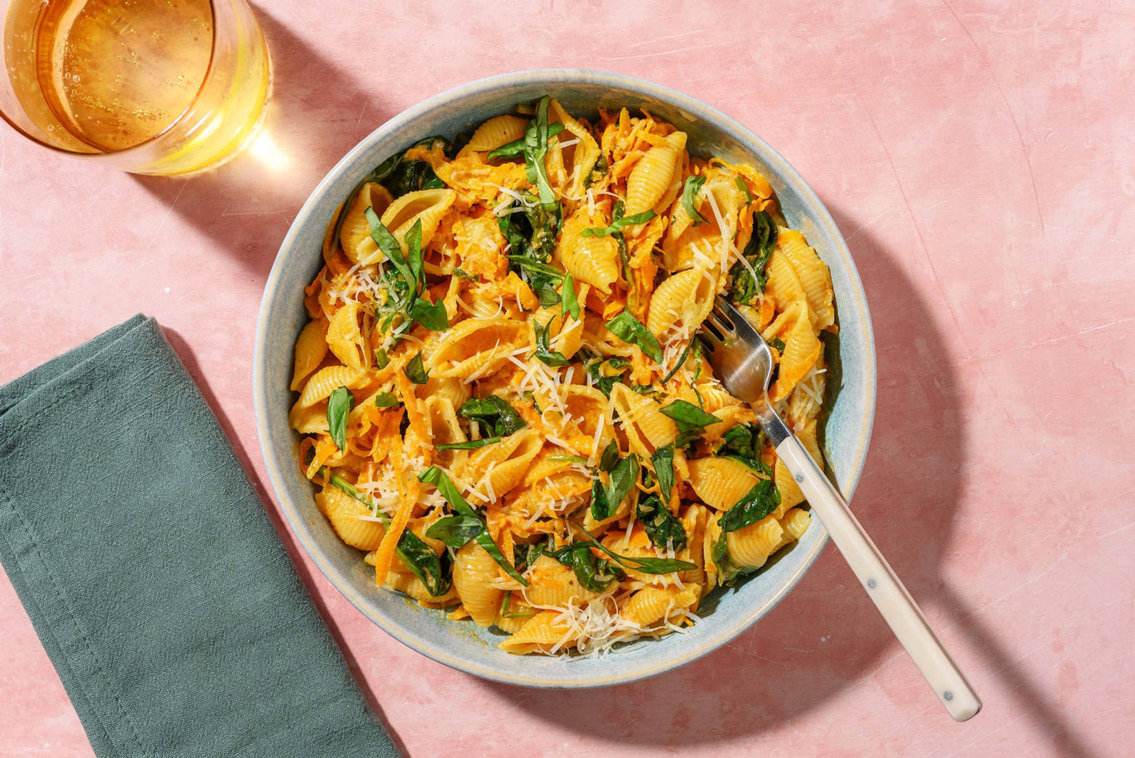 One-Pot-Paccheri in Pesto-Creme-Soße 
