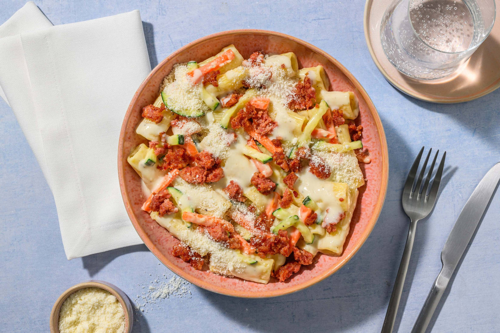Rigatoni nach Cacio e Pepe Art