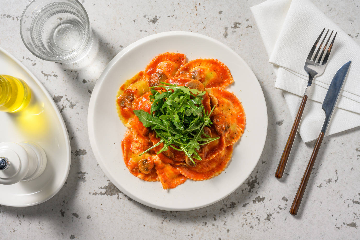 Parmigiano and Parma Ham Filled Pasta