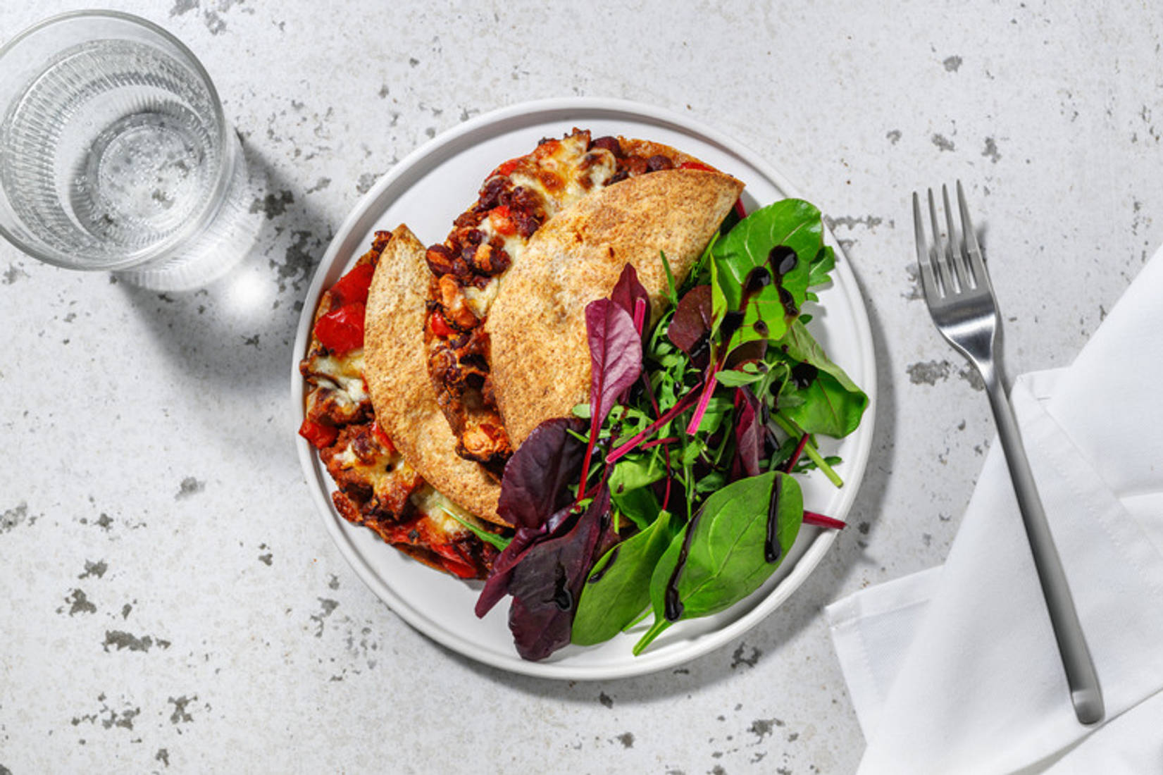 Beef and Beany Quesadillas