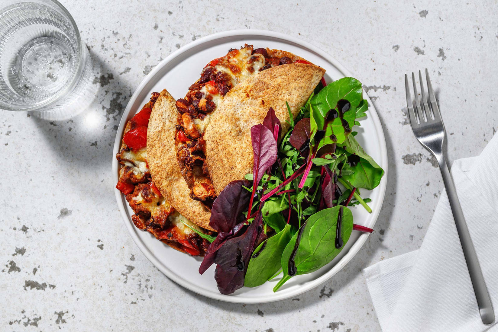 Beef and Beany Quesadillas