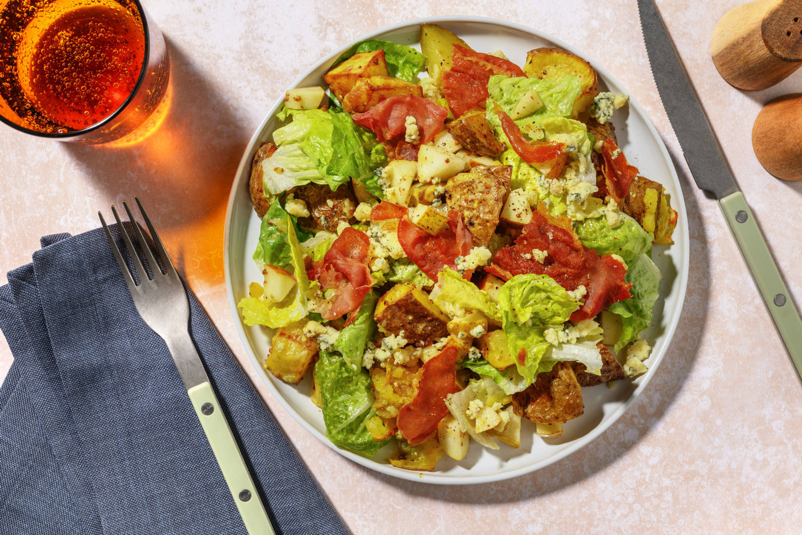 Serrano Ham, Blue Cheese and Pear Summer Salad