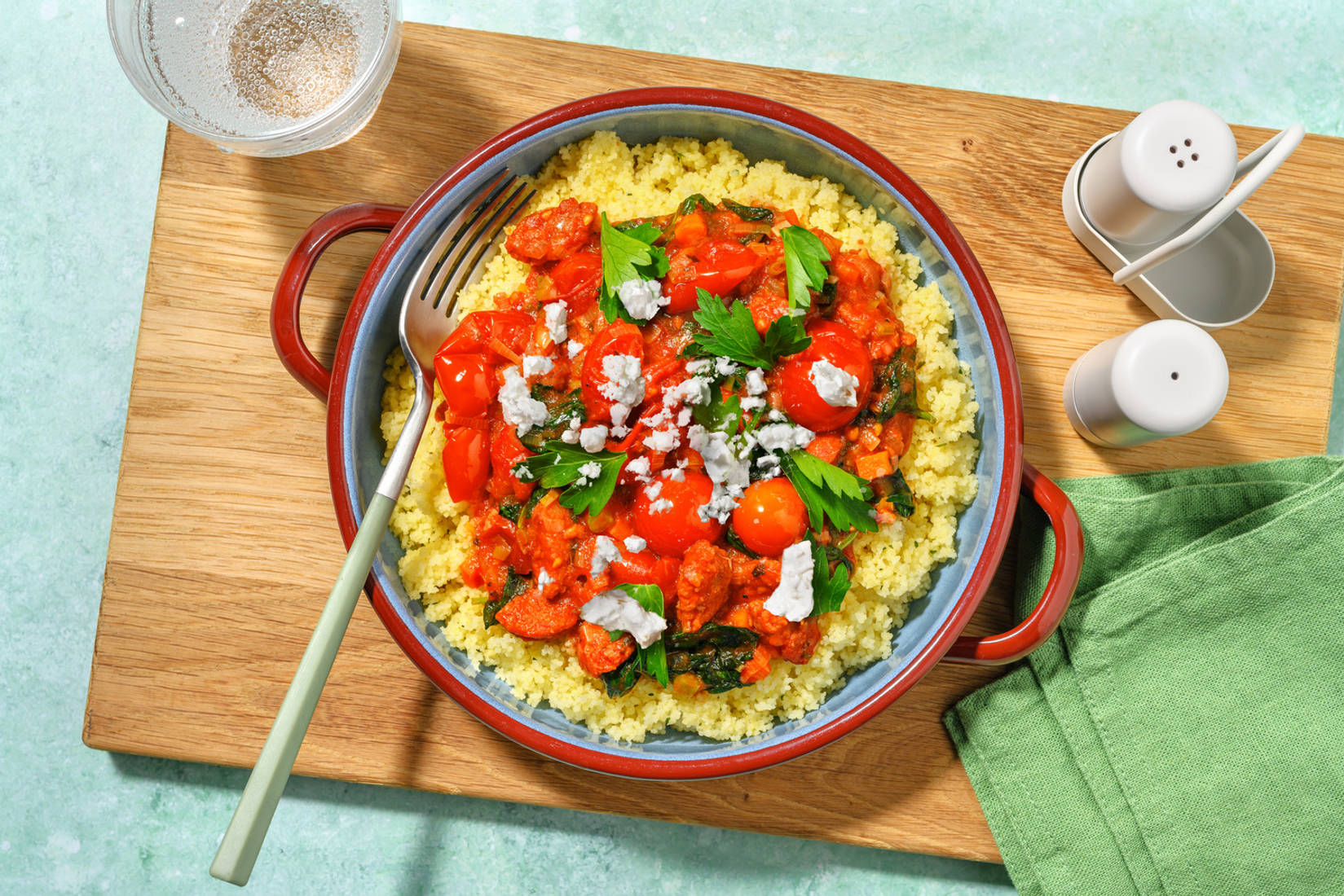 Herby Chorizo, Chicken & Cherry Tomato Stew