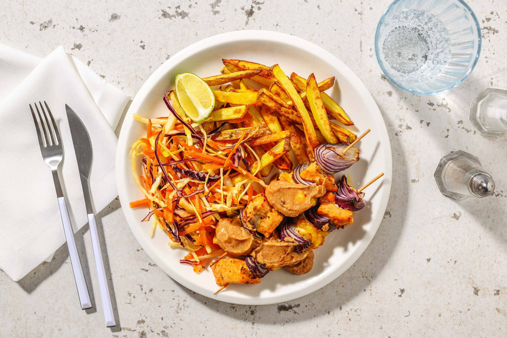 Indonesian Style Satay Fish Skewers