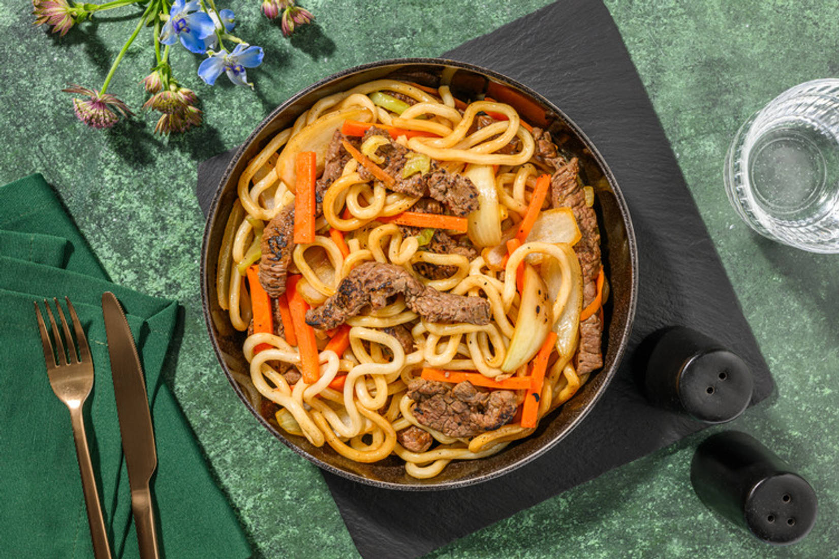 Nouilles sautées au bœuf façon Yaki Udon