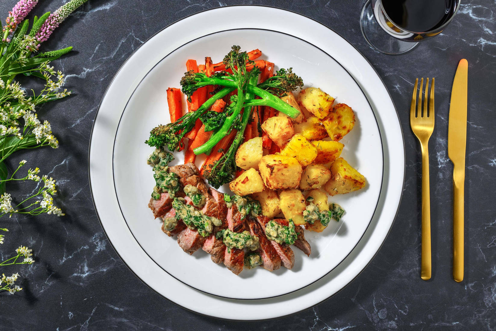 Pan-Seared Lamb Steak and Salsa Verde