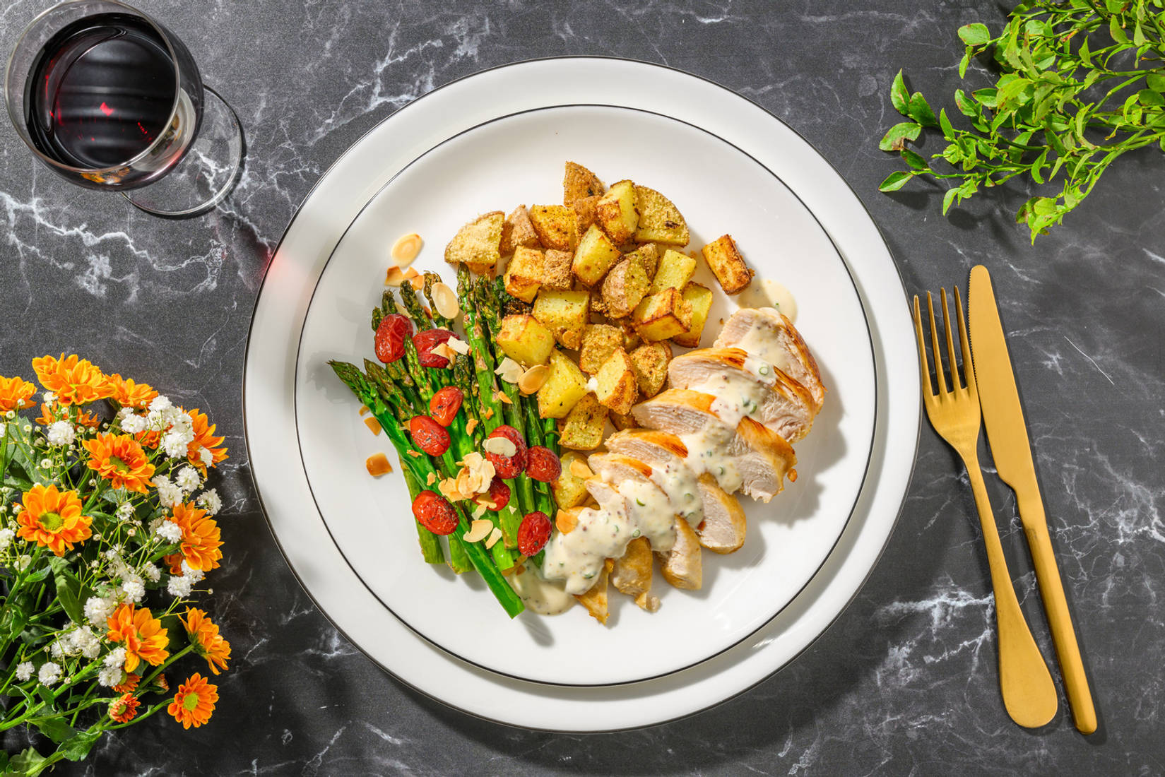 Seared Chicken in Creamy Chive Sauce