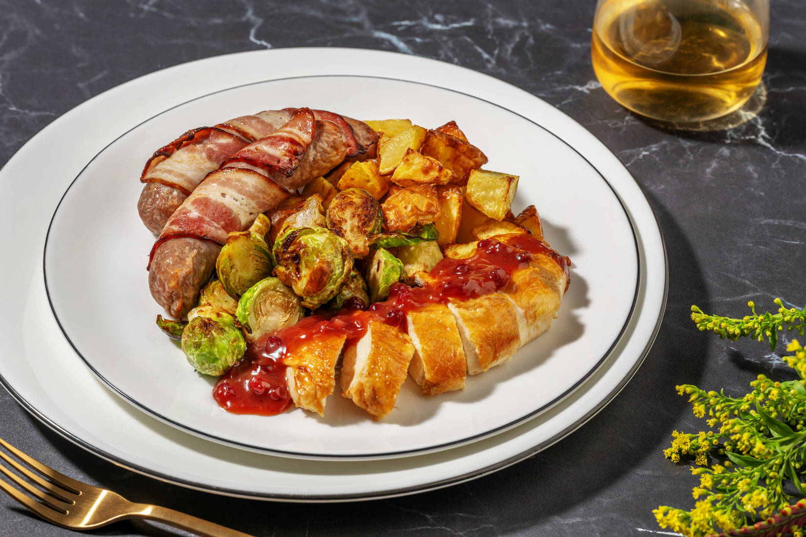 Cranberry & Orange Chicken and Giant Pigs in Blankets
