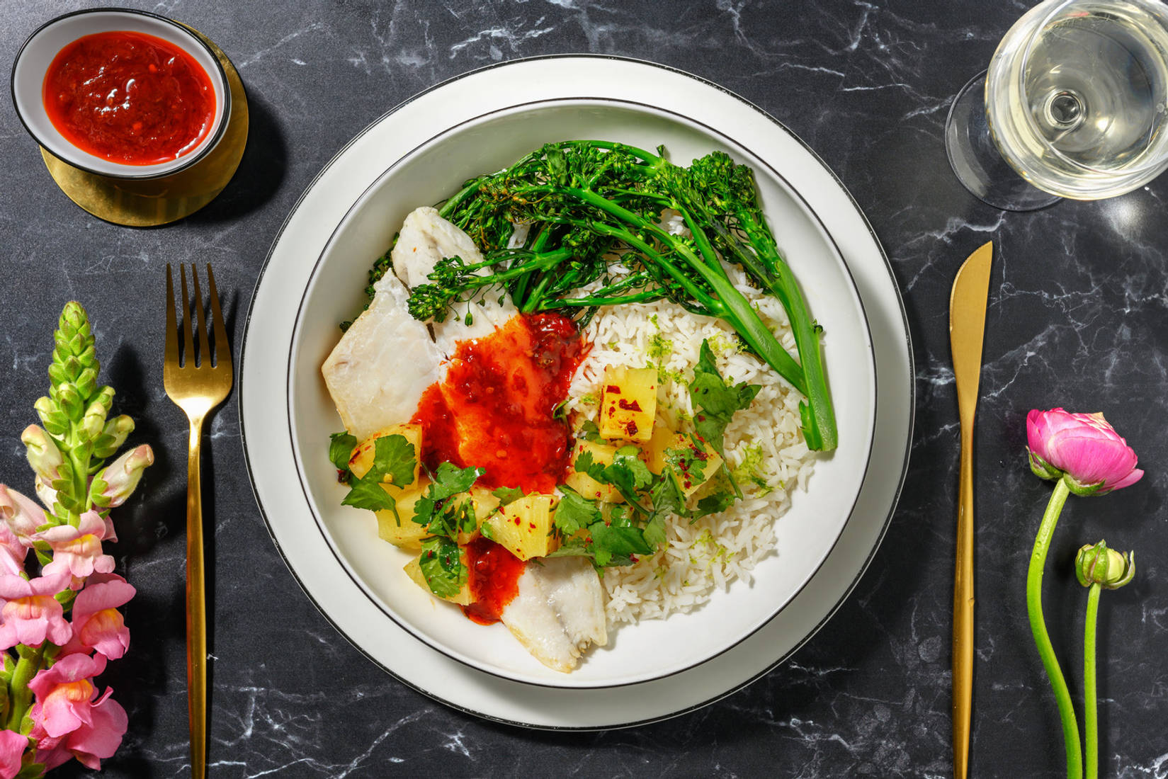 Pan-Fried Sea Bass and Miso-Maple Sauce