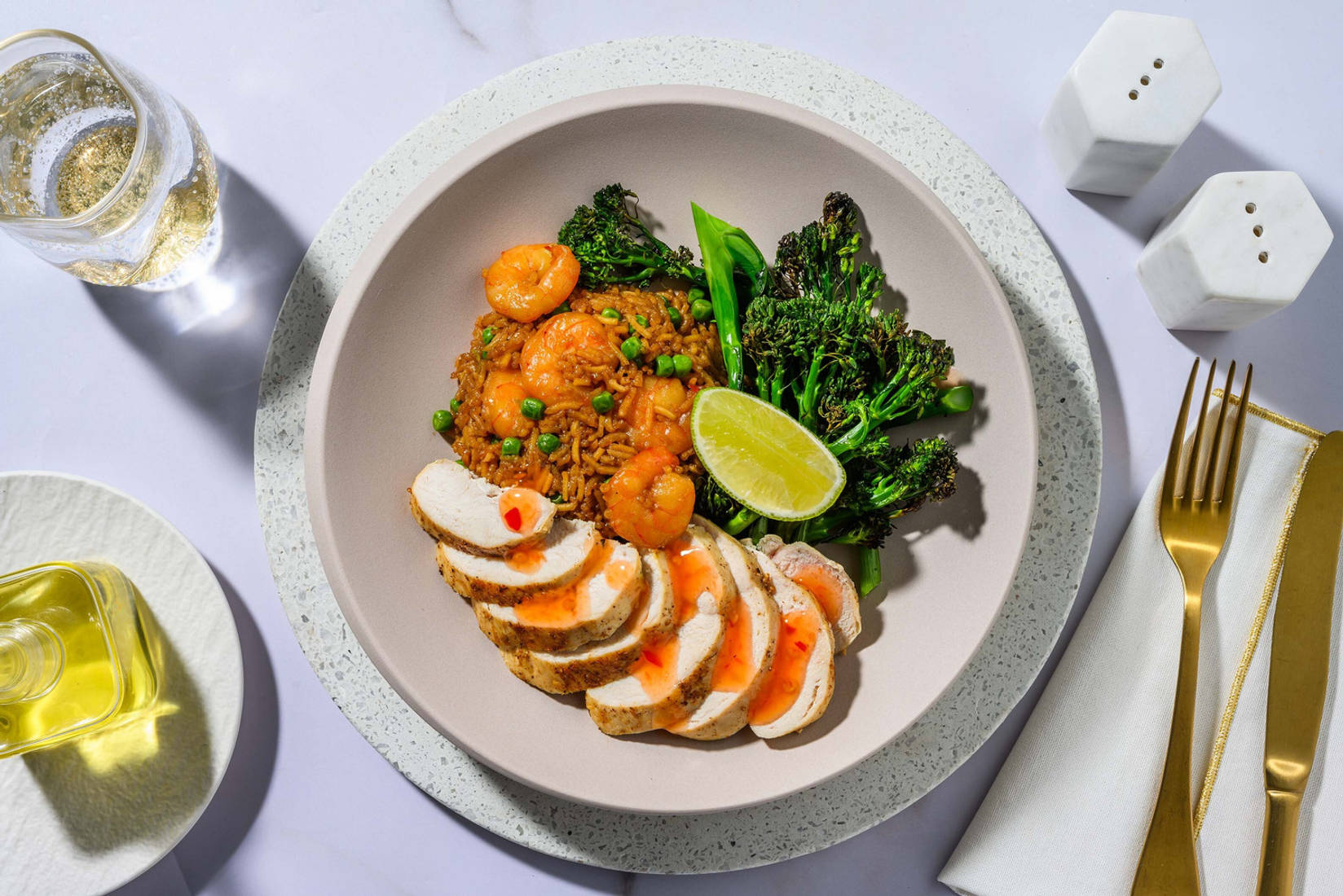 Indonesian Inspired Chicken & King Prawn Fried Rice