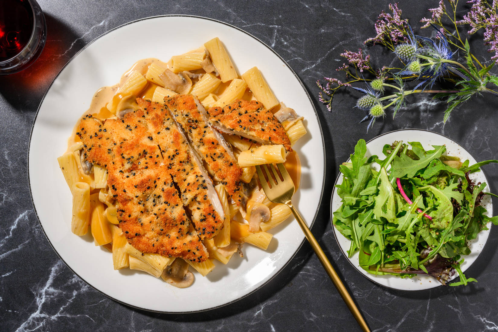 Crispy Sesame Chicken Schnitzel