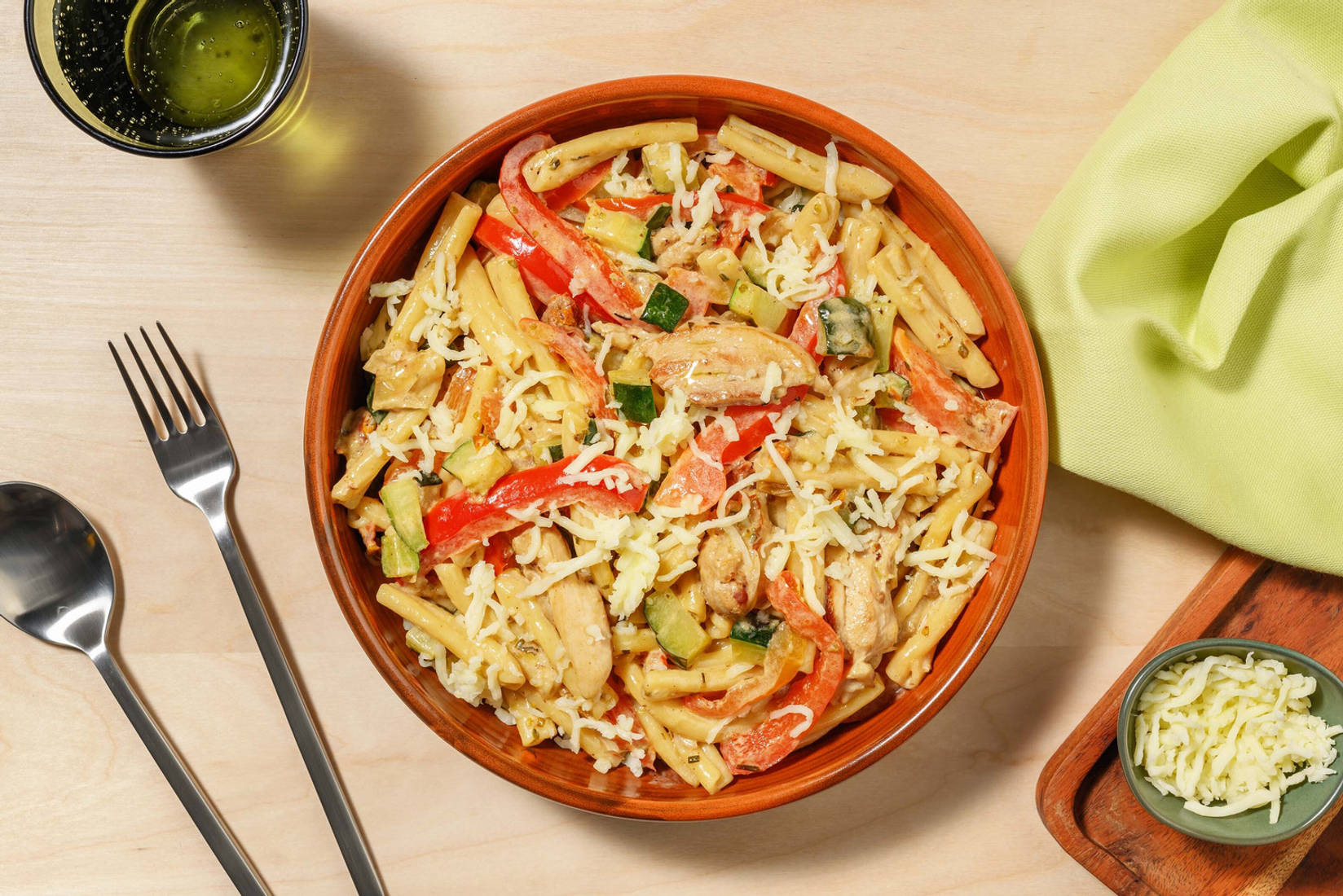 Casarecce crémeuses au poulet