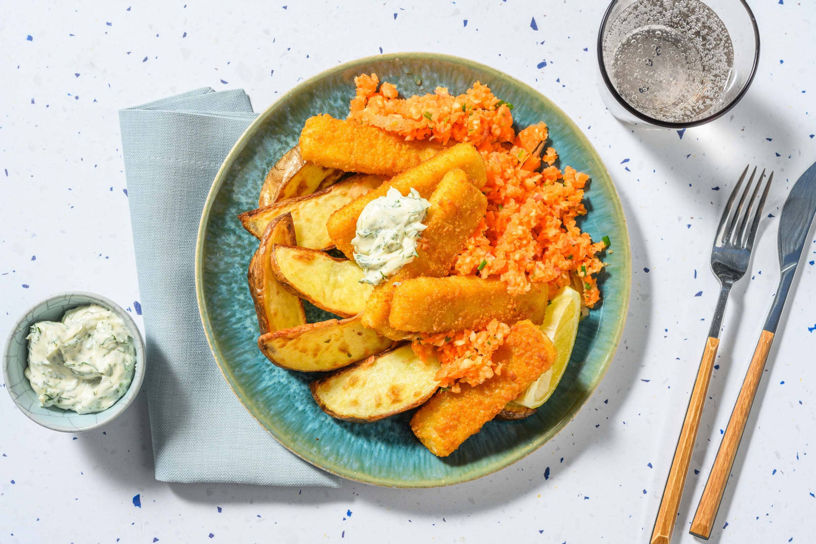 Vegan Fish & Chips mit Remoulade