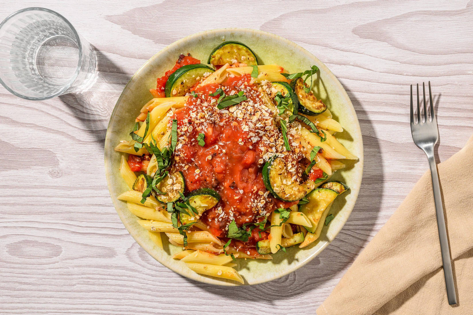 Pasta Verdure mit Kalamata-Oliven