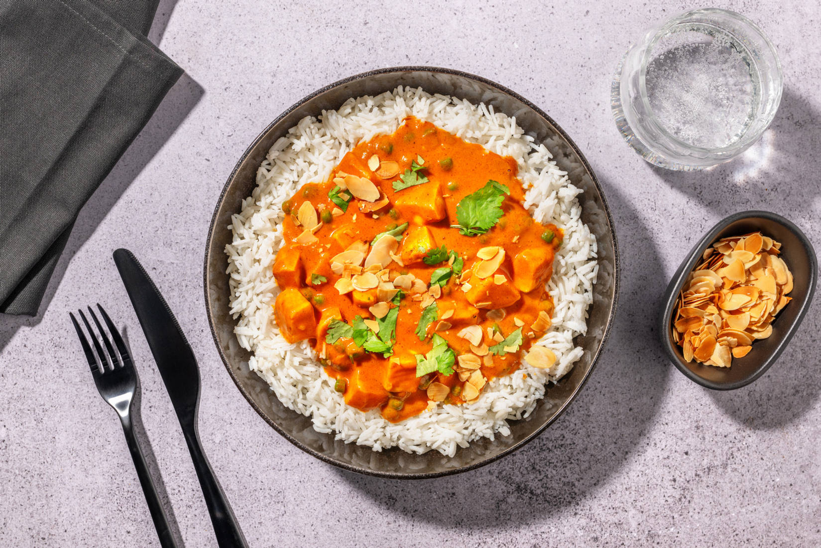 Ultimate Matar Paneer and Ginger Rice
