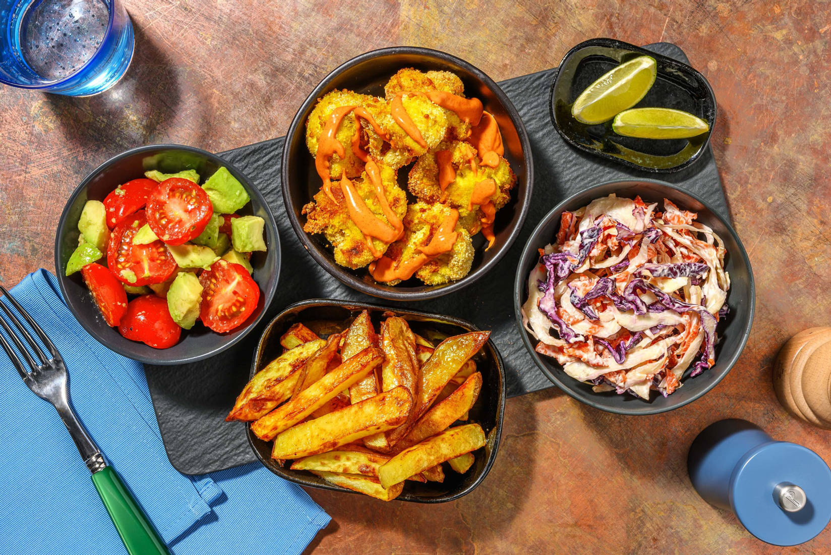 Korean Style Cheesy Cauliflower Nuggets