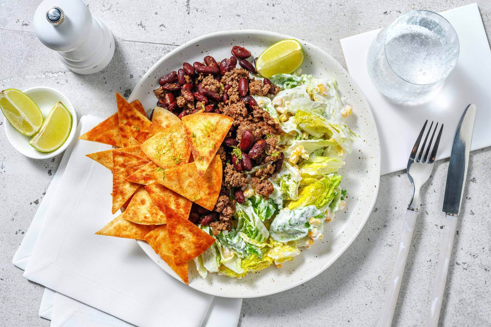 Beef & Bean Salat mit Mais