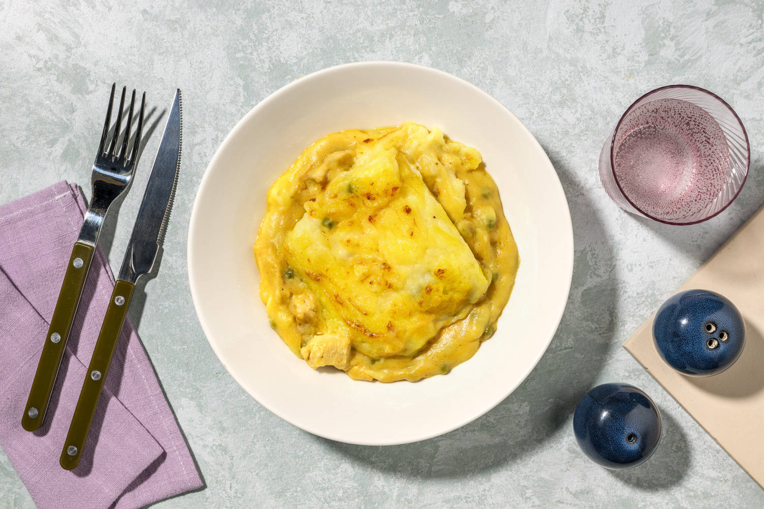 Cosy Coronation Chicken Pie