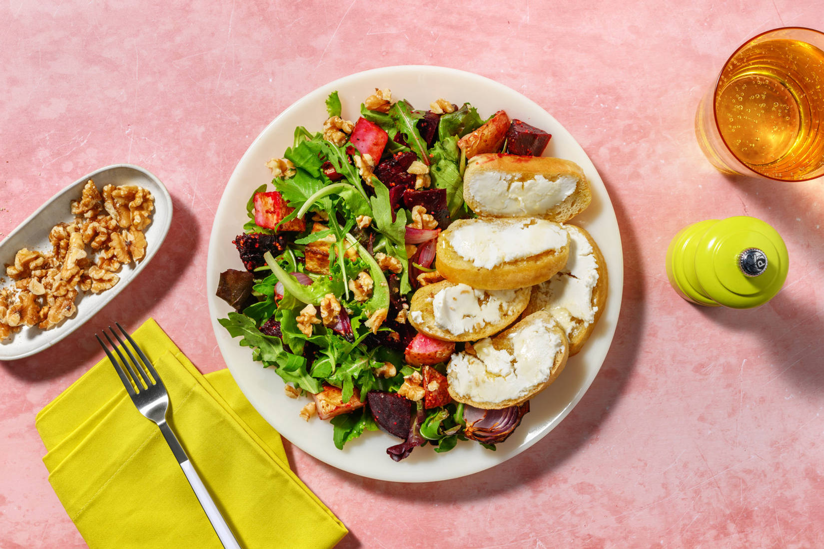 Honeyed Goat's Cheese Ciabatta Toasts