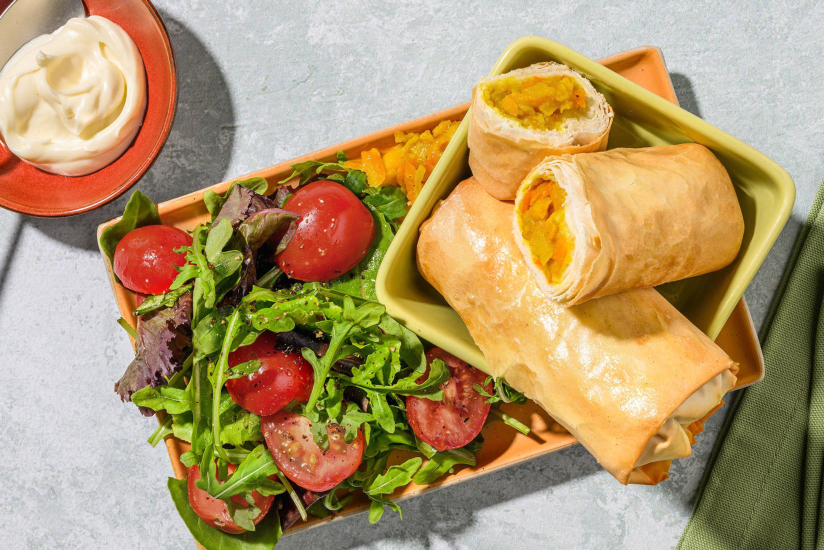 Cheat's Homemade Veggie Samosa Rolls