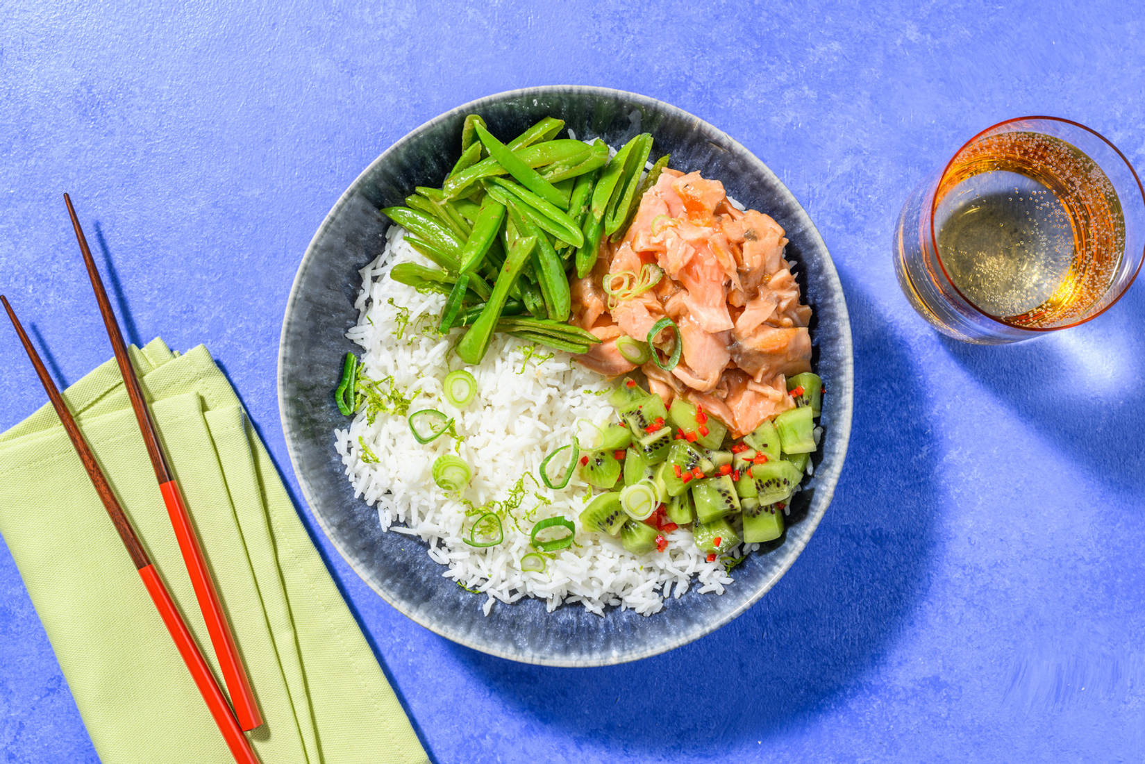 Teriyaki Salmon Poke Style Bowl 