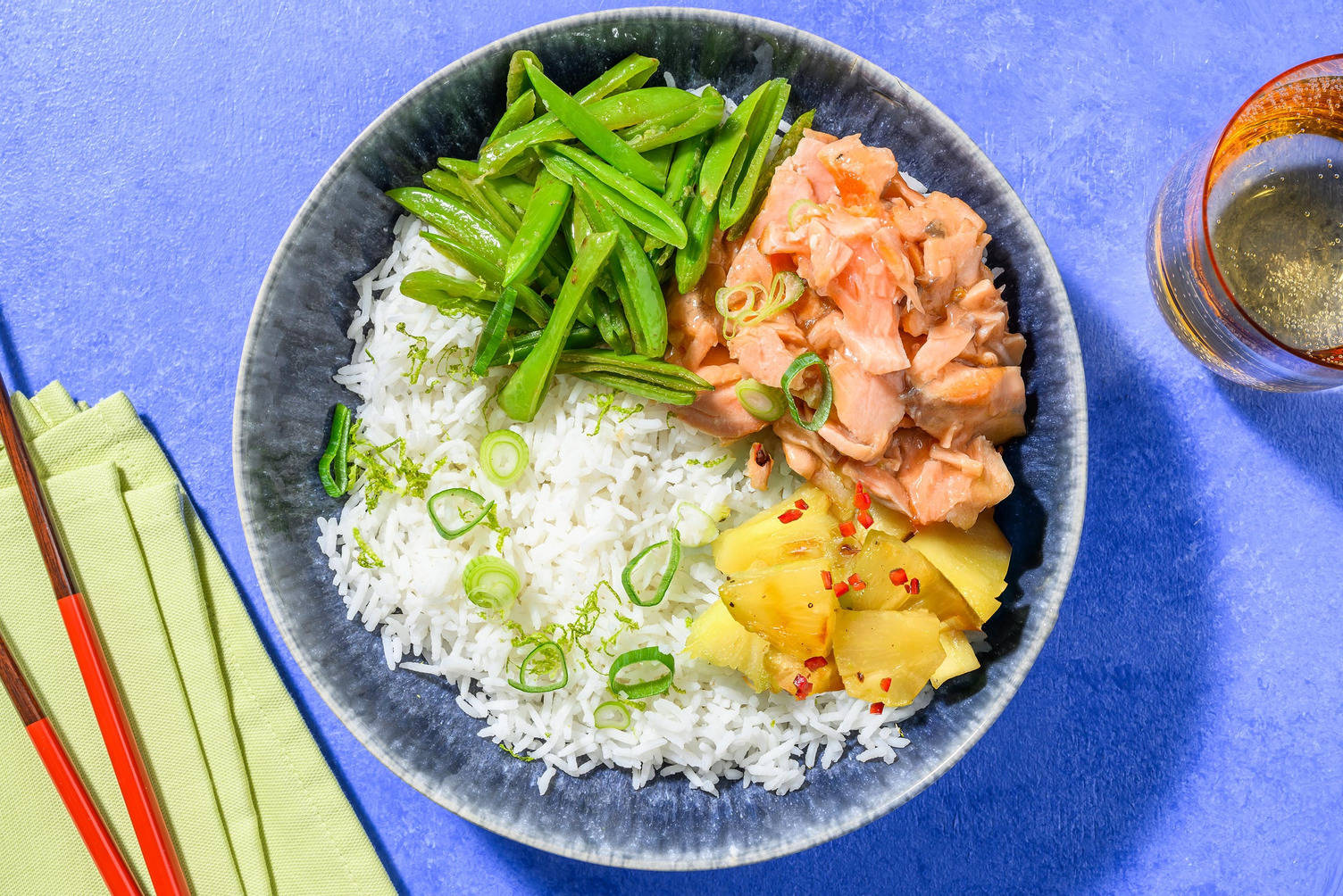 Teriyaki Salmon Poke Style Bowl