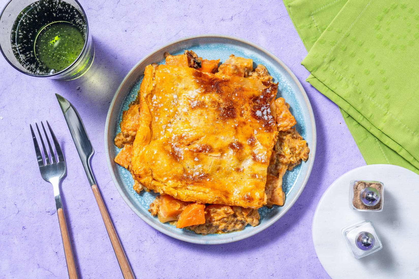 Veggie Curried Puff Pie