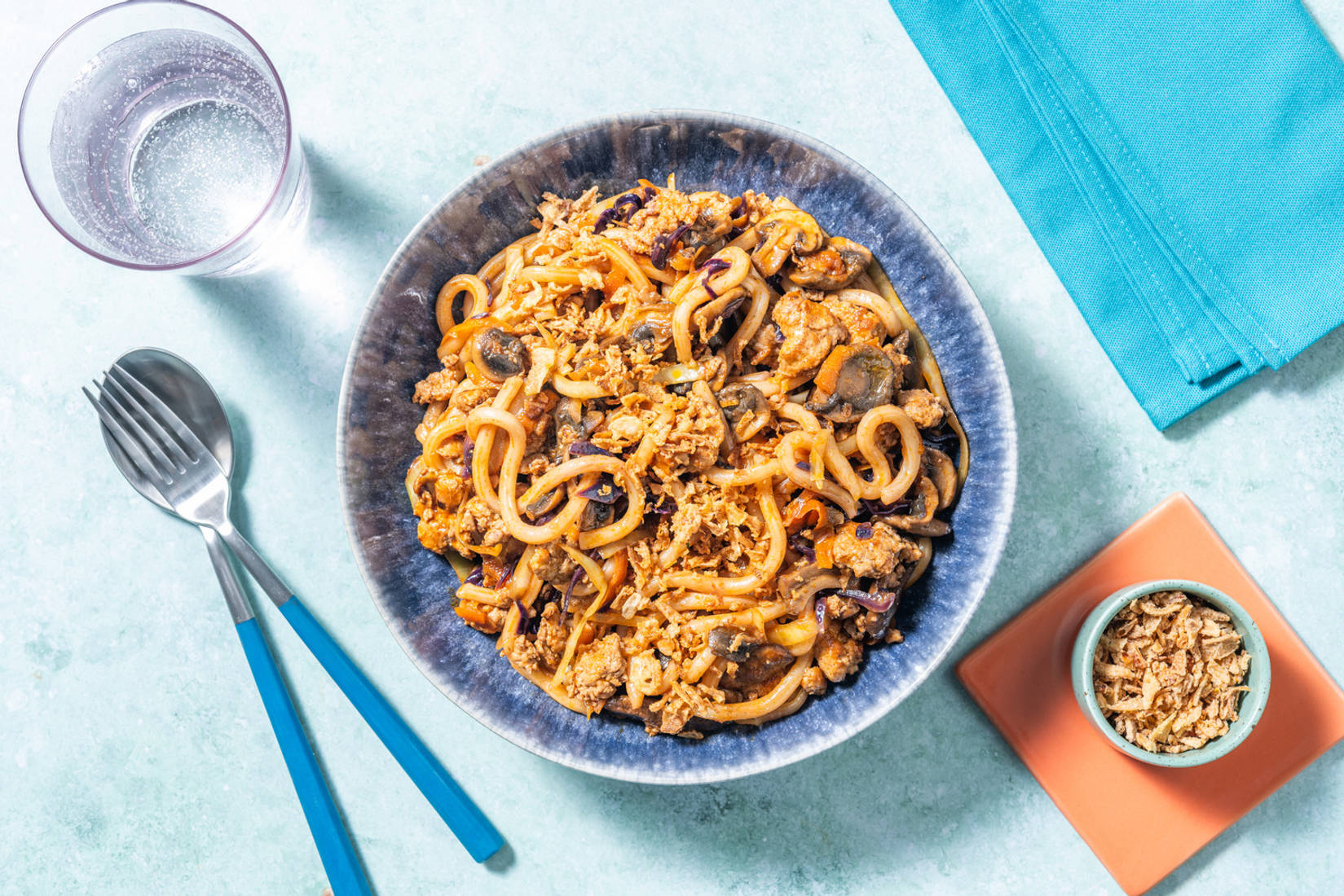 Ginger Miso Pork Noodle Stir-Fry