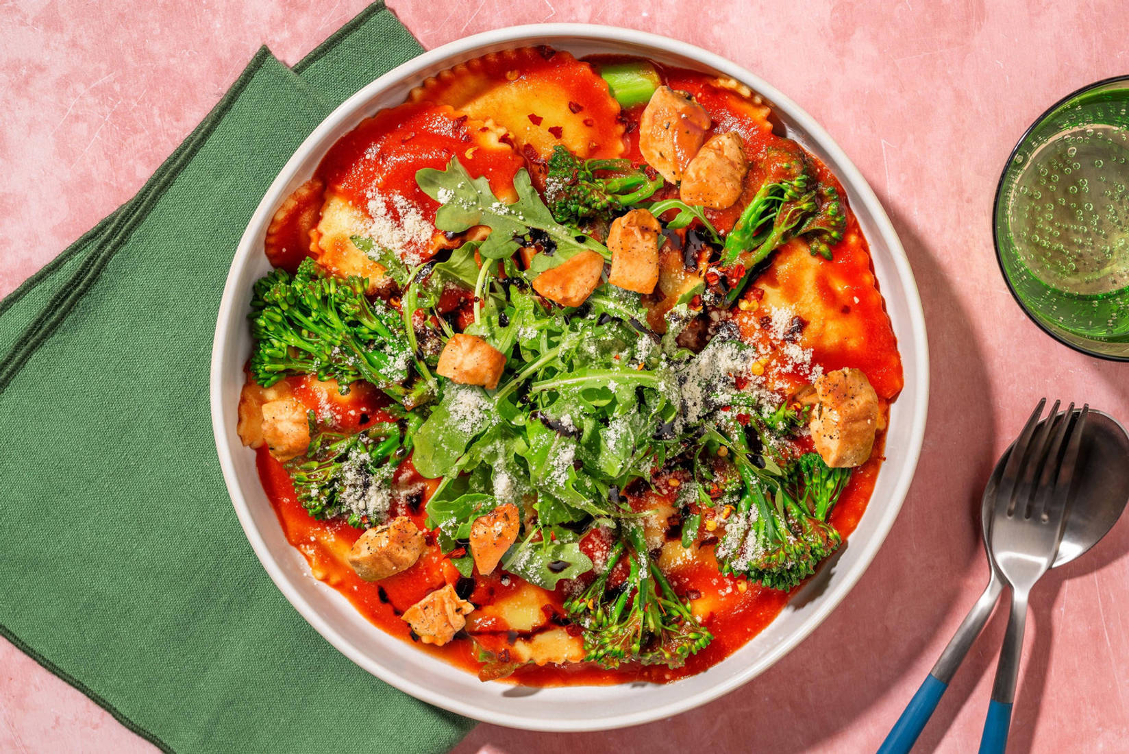 Chicken, Parmigiano and Parma Ham Pasta Arrabbiata