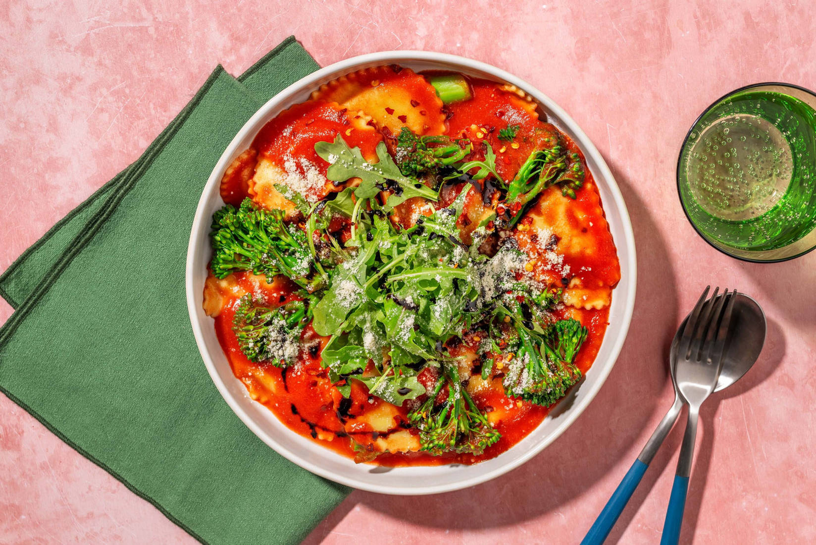 Parmigiano and Parma Ham Pasta Arrabbiata