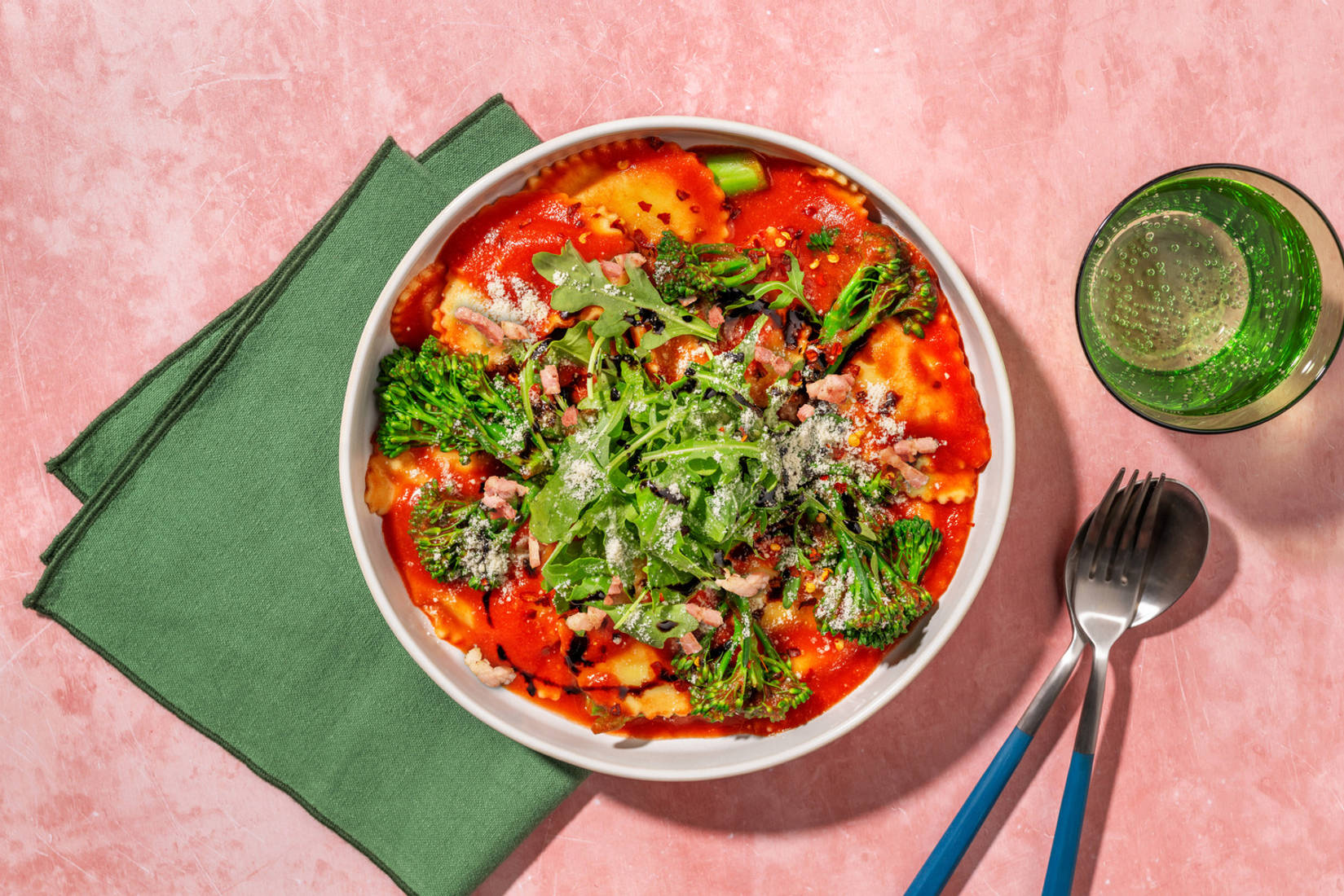 Parmigiano and Parma Ham Pasta Arrabbiata