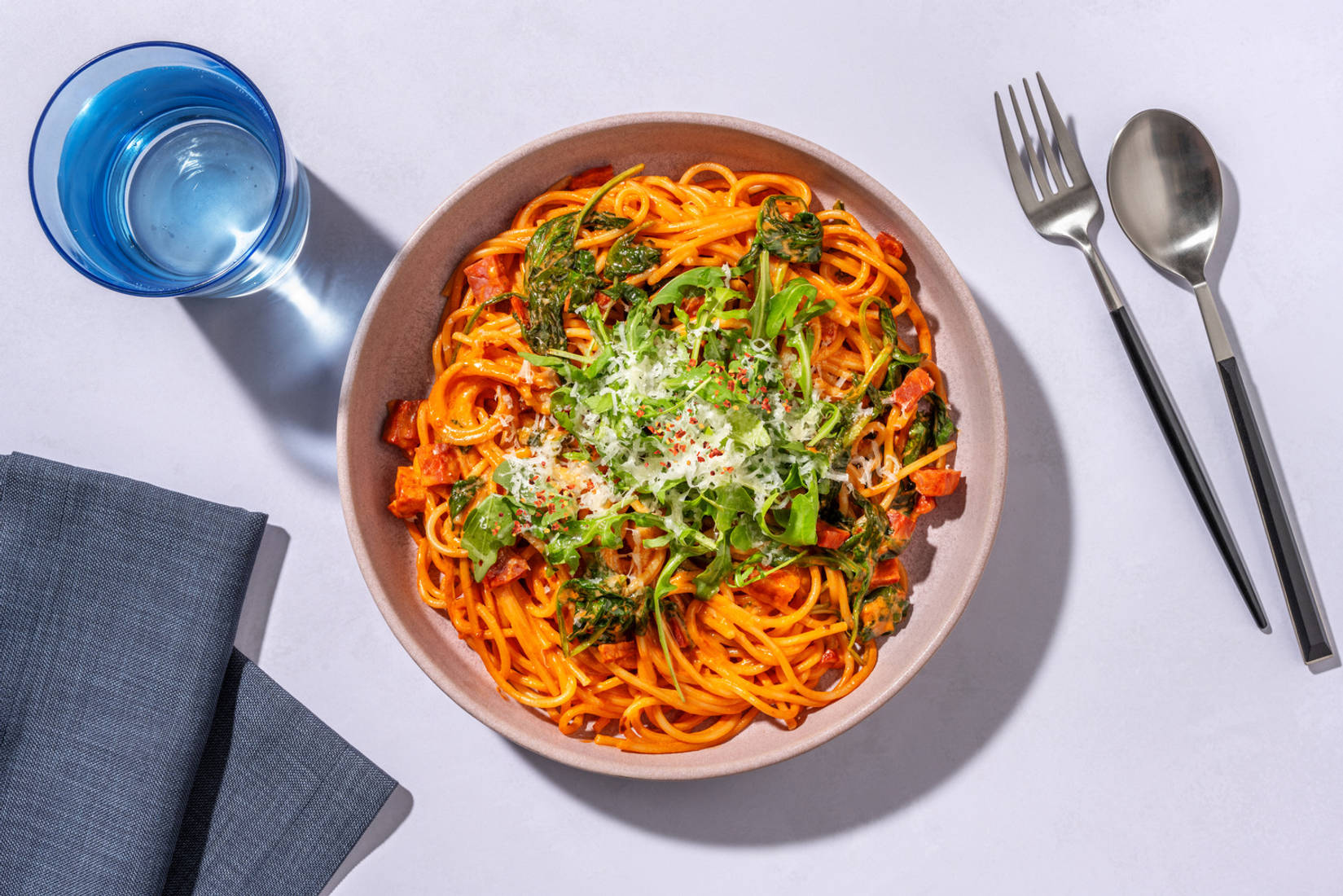 Super Quick Chorizo and Tomato Spaghetti