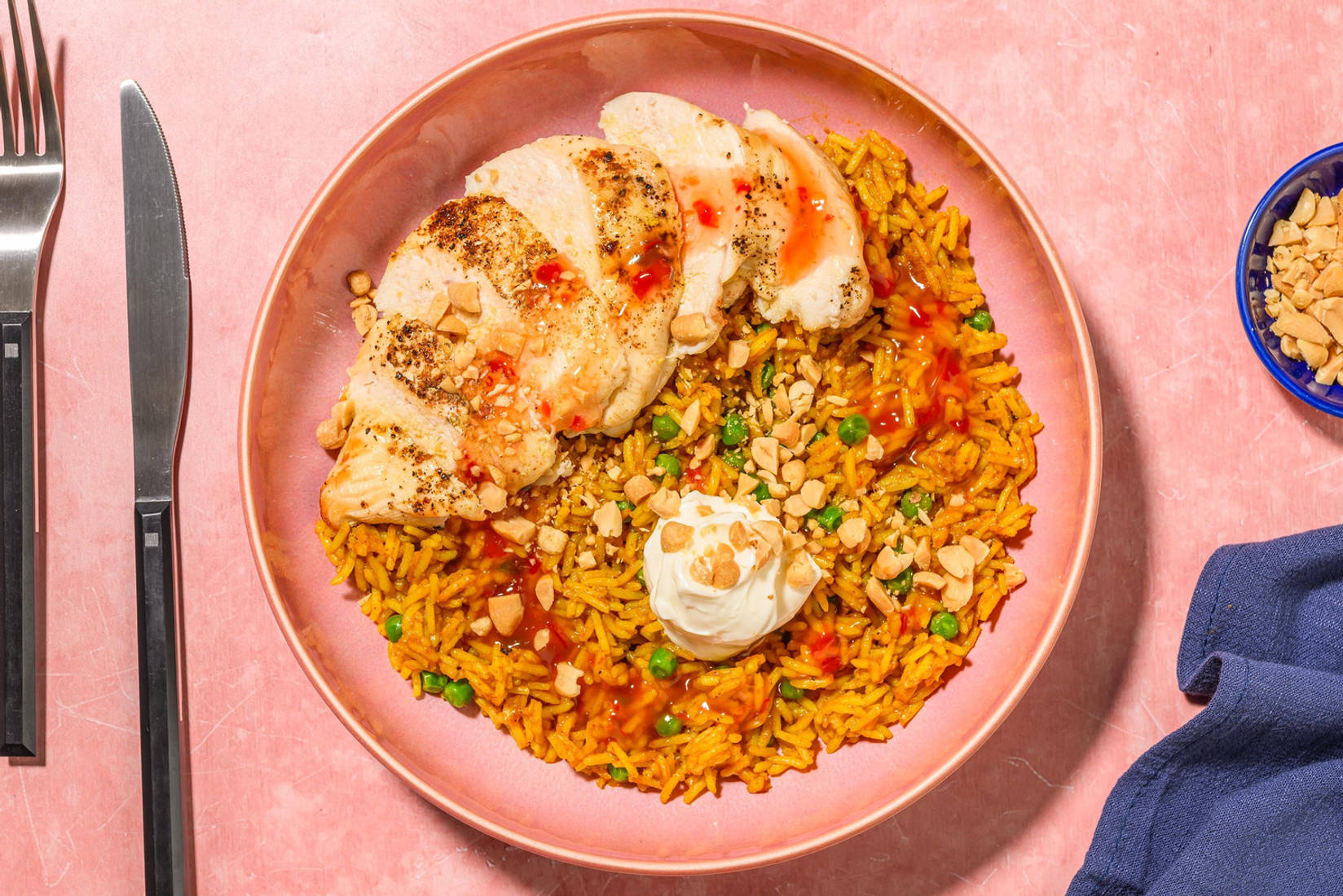 Spiced Chicken on Baked Thai Style Rice