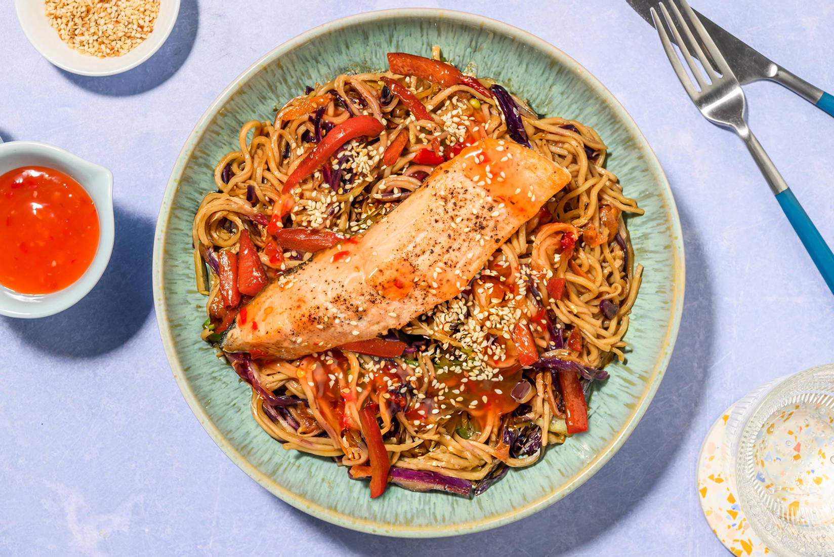Sweet Chilli Salmon Noodle Bowl