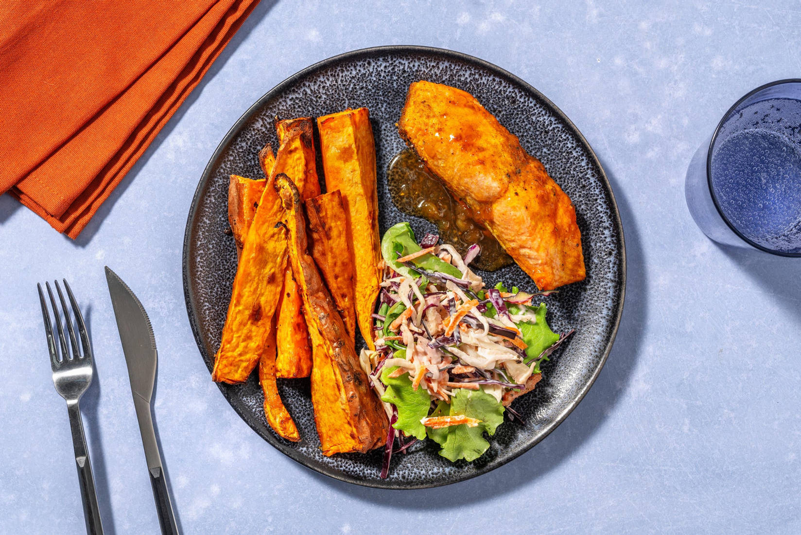 Mango Chutney Glazed Curried Salmon